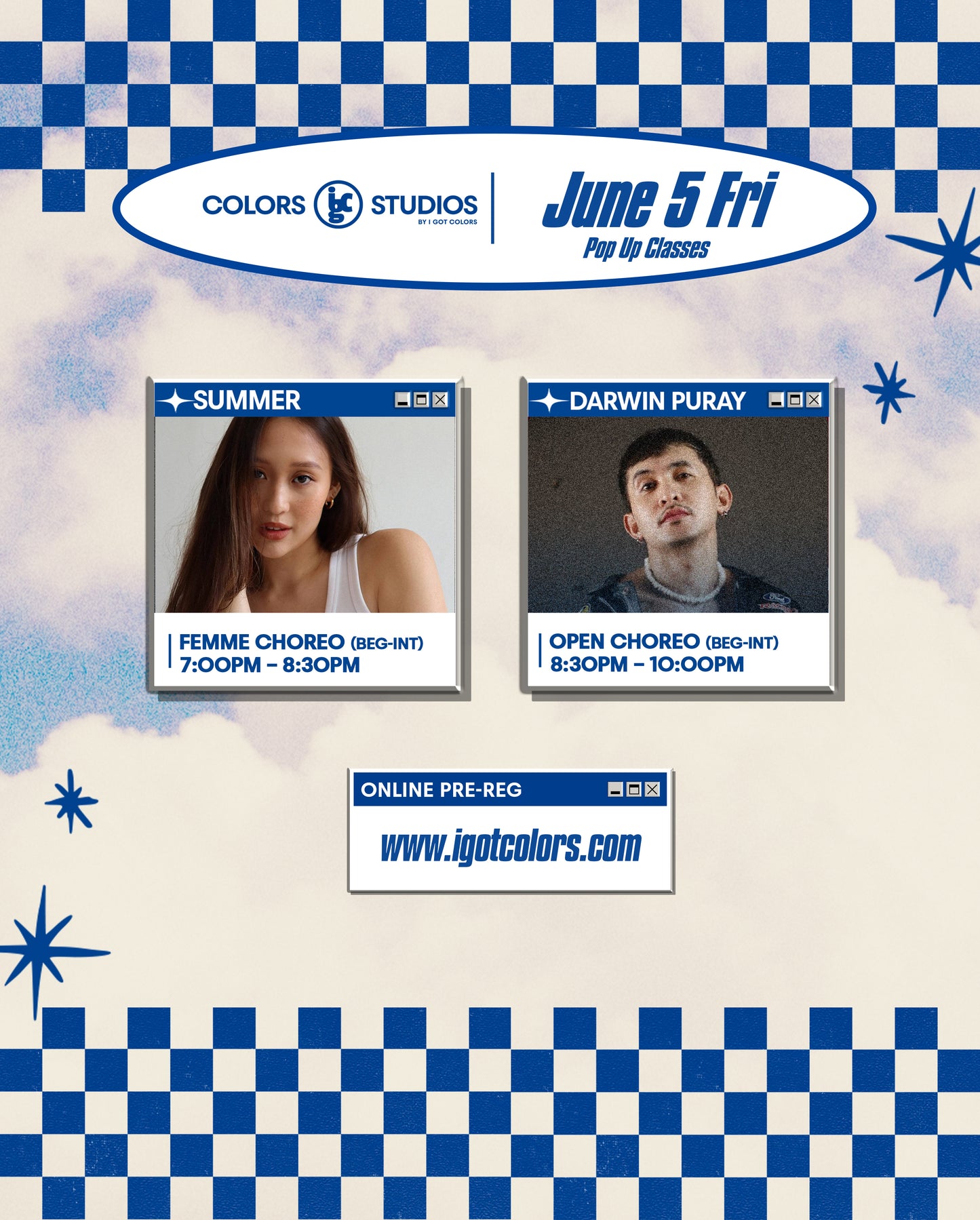 COLORS STUDIOS | JUNE 5 FRIDAY - CLASSES