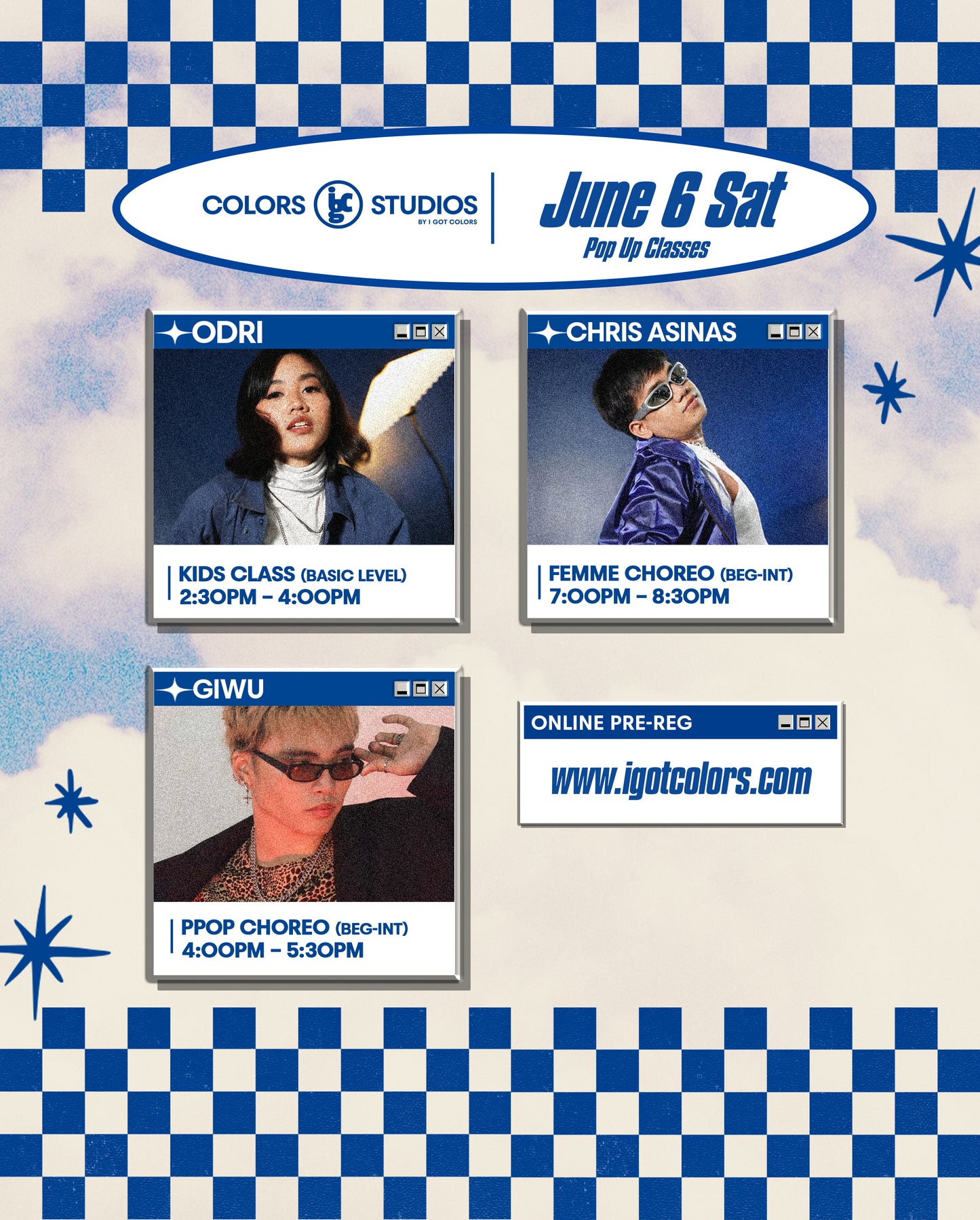 COLORS STUDIOS | JUNE 6 SATURDAY - CLASSES
