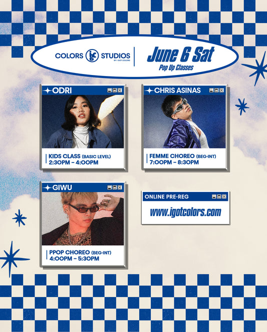 COLORS STUDIOS | JUNE 6 SATURDAY - CLASSES