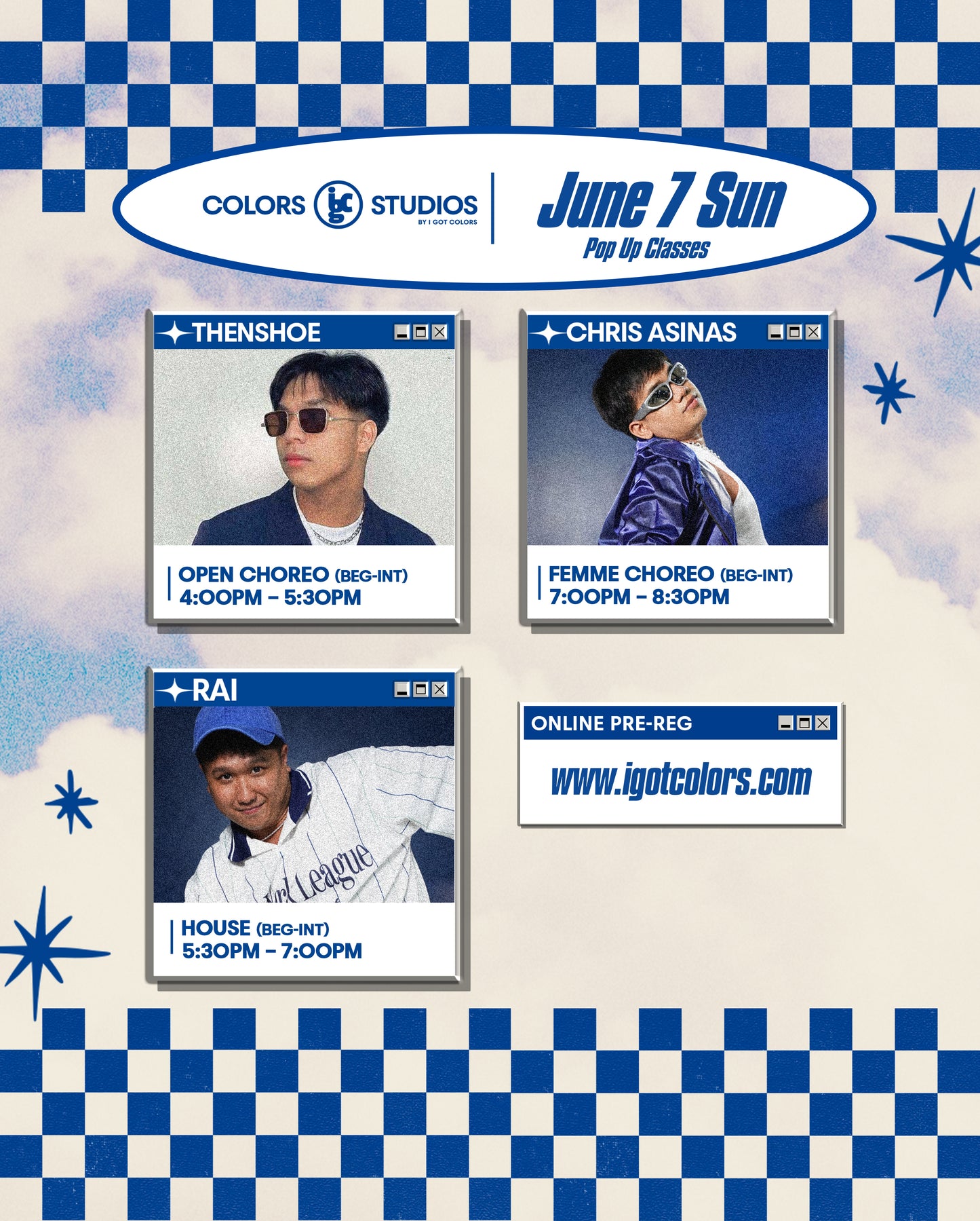 COLORS STUDIOS | JUNE 7 SUNDAY - CLASSES